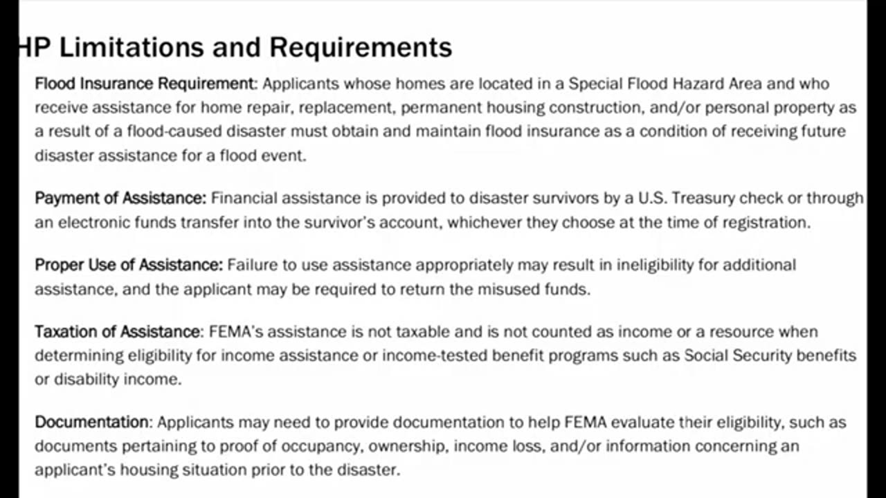 WATCH BEFORE SIGNING! FEMA money comes w/ a CATCH