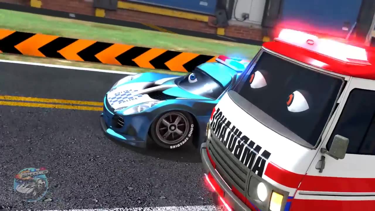 Wheels On The Police Car Nursery Rhyme for Children by Speedies ( 720 X 1280 60fps )