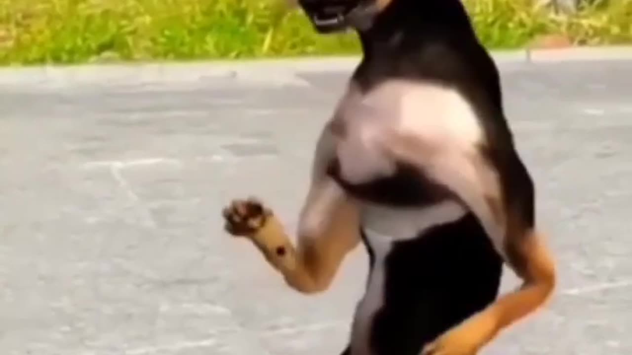 Cute dog dancing #animal