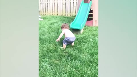 Funny Babies Playing Slide Fails - Cute Baby Videos