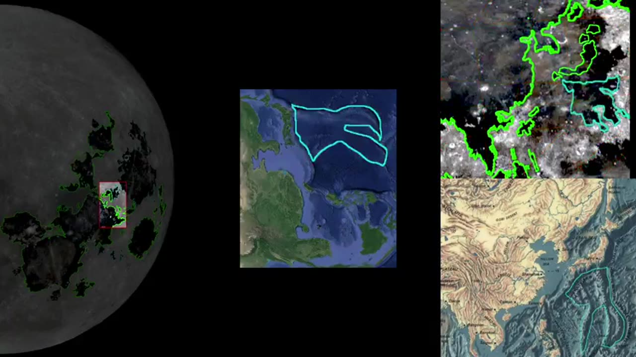 EMPIRICAL EVIDENCE - Moon Is a Mirror Image of Earths Geography - OBSERVABLE & MEASURABLE