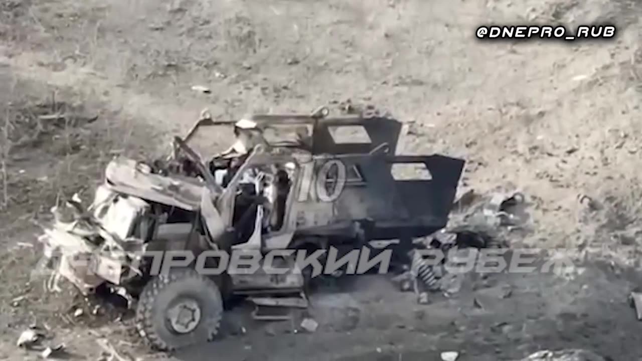 Destruction of the American International MaxxPro armored vehicle