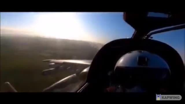 Russian Su 25 from an extremely low altitude strikes with missiles on the Ukranian position