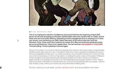 Somebody thinks I am a Russian troll