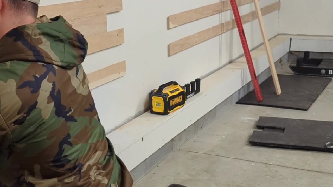 Garage gym storage wall