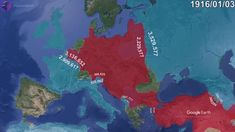 World War I Every Day using Google Earth