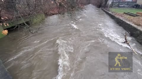 Lexington, KY - Creek Raging after massive early morning rain