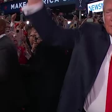 Trump has arrived at the convention with a bandage on his ear