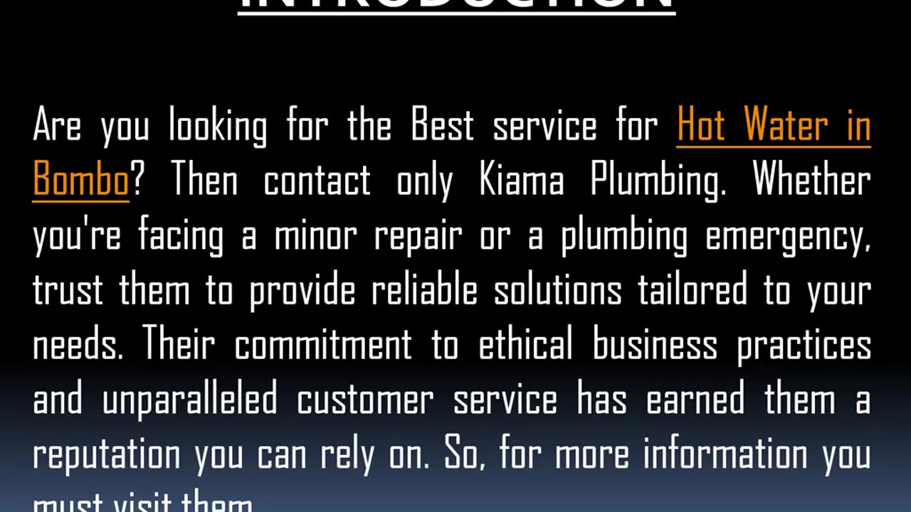 Best service for Hot Water in Bombo