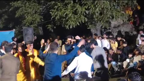 Friends dancing on wedding ceremony.