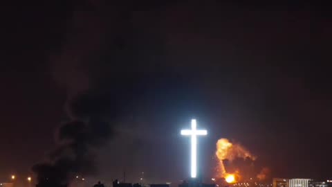 The Cross Shines Amidst Chaos: Beirut Airstrike Footage