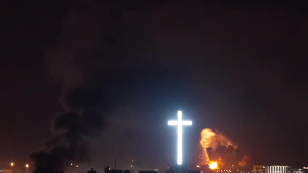 The Cross Shines Amidst Chaos: Beirut Airstrike Footage