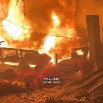 Gaza burning hospital tents10/14/24