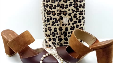 Luxury Leopard mules for women