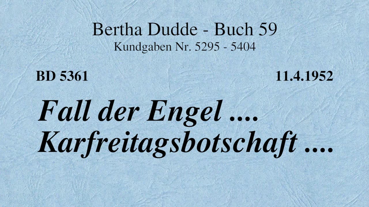 BD 5361 - FALL DER ENGEL .... KARFREITAGSBOTSCHAFT ....