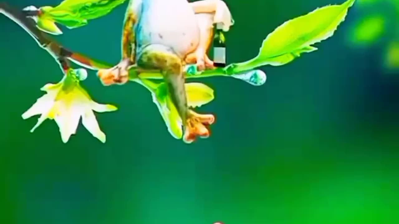 Relaxing life of a frog