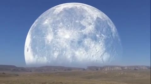 The moon passing by the earth is a beautiful sight of the moon