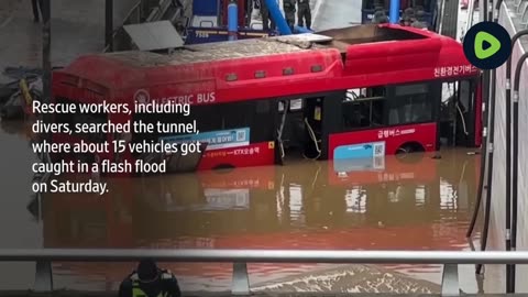 Rescuers Pull Bodies From Submerged Tunnel After South Korea Floods