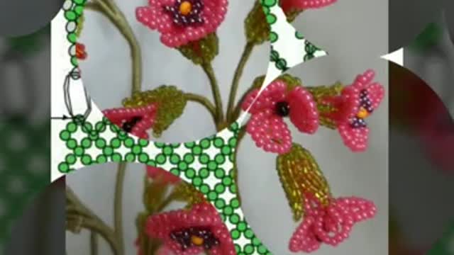 Beaded flower decoration ideas/art and craft ideas