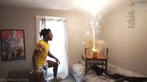 Streamer lights fireworks in room for views