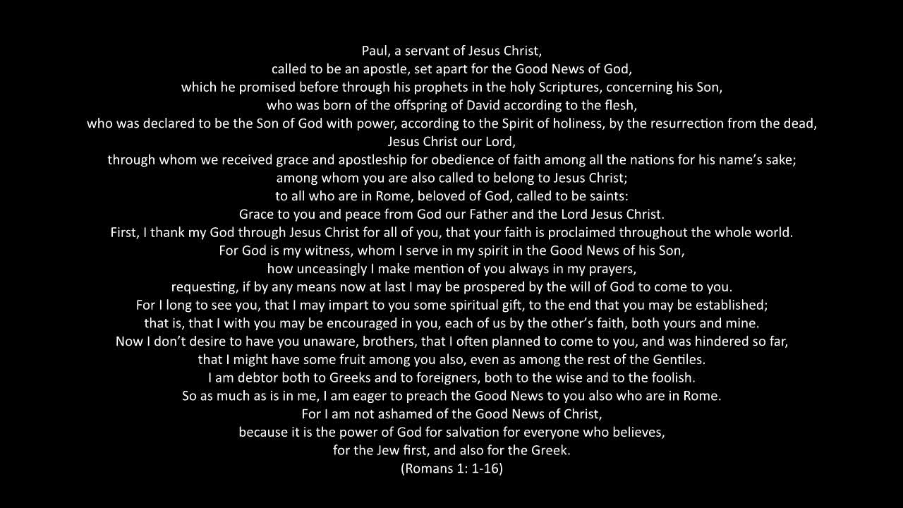 Romans 1:16 I am not ashamed of the gospel. Sermon. Donald Macleod. Edinburgh. Reformed Theology