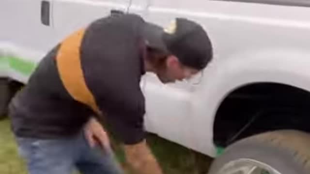 85@ How to FIX Truck Wheel with a HAMMER WhistlinDiesel