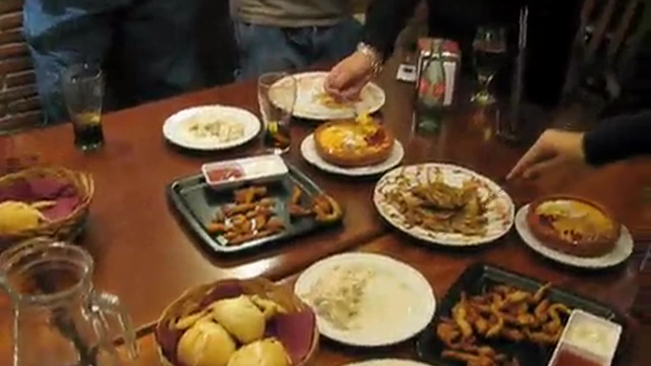 Cena de navidad de bloguerones en 2009