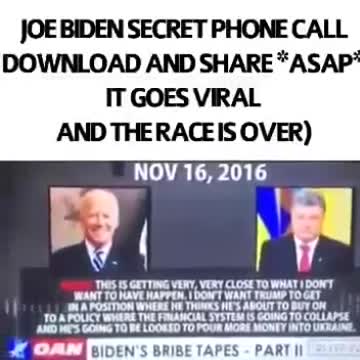 Biden's secret call to Ukraine. SHARE