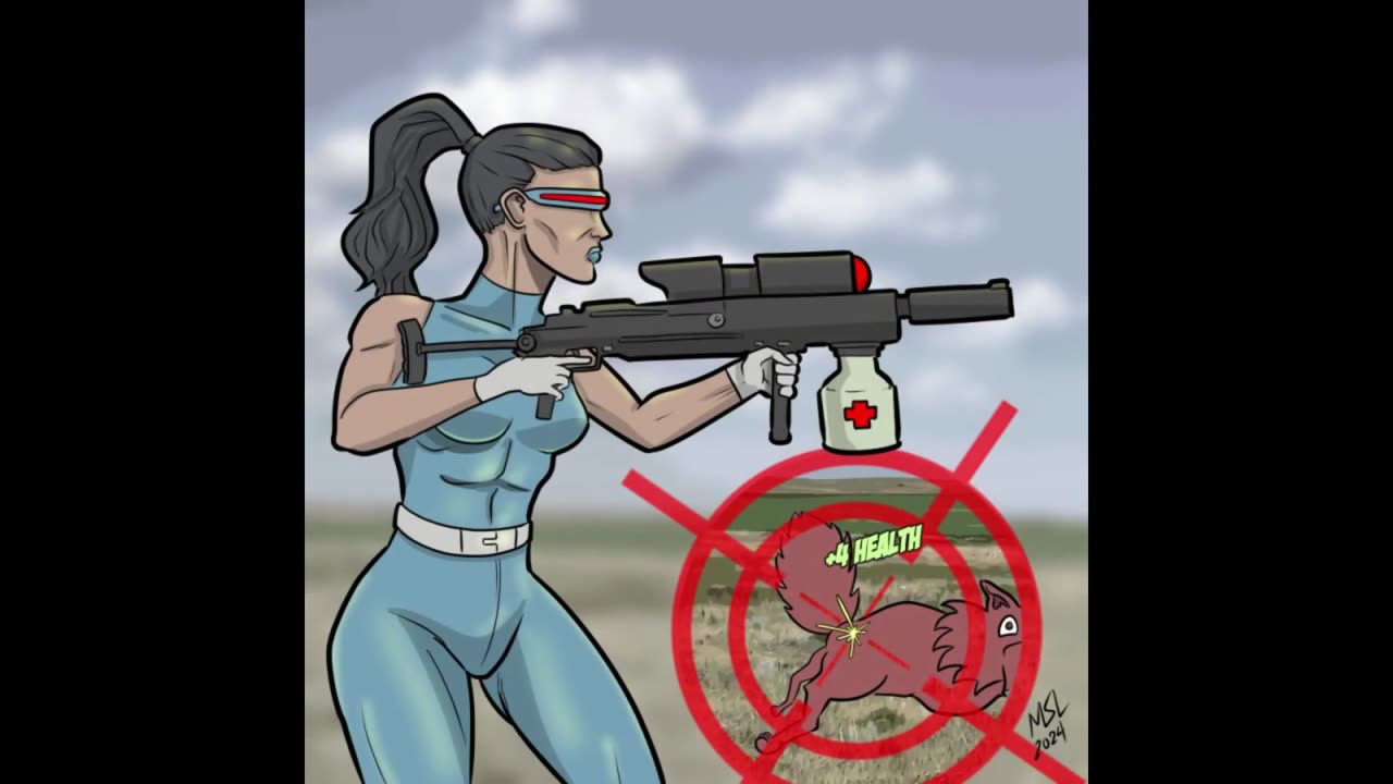 Water Healer Snipes a Critter with Her .50-cal Healing Rifle