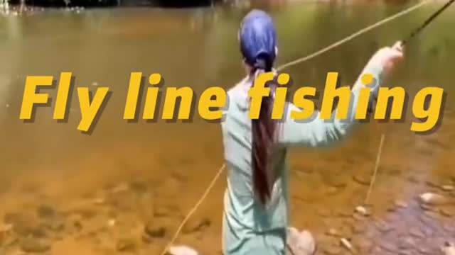 Fly line fishing