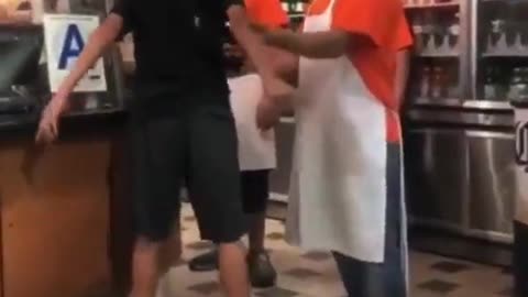 Kid Fights Resturants Employee !!