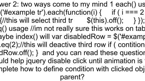 How to make a table row unclickable in jquery datatable