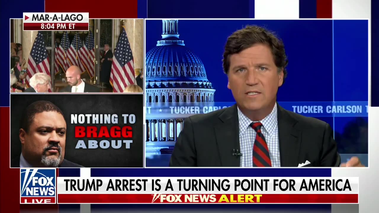 ⚫️Tucker responds to 34 charge indictment