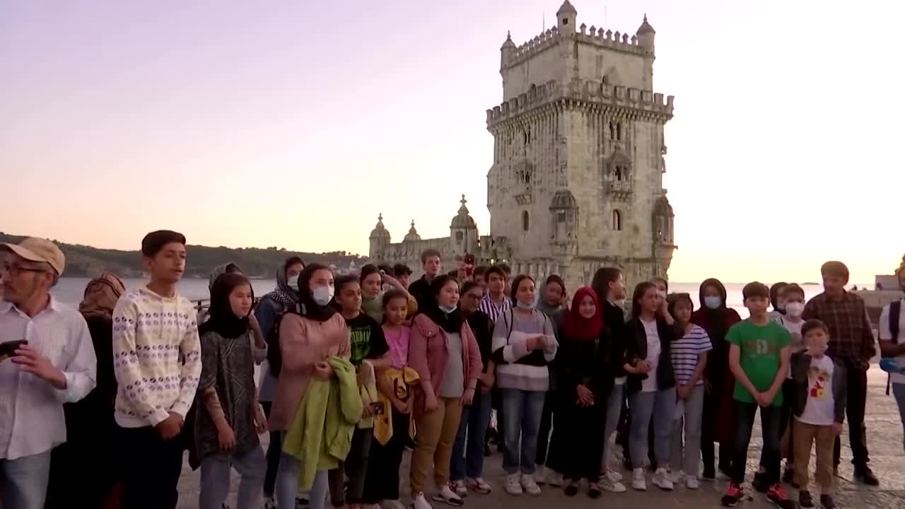 Afghan girls' soccer team settle in Portugal