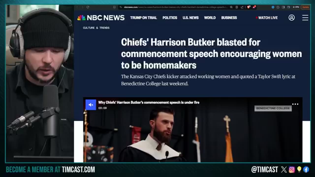 Woke Mob DEMANDS Harrison Butker BE FIRED From KC Chiefs For ROASTING WOKE LEFTISTS At Benedictine