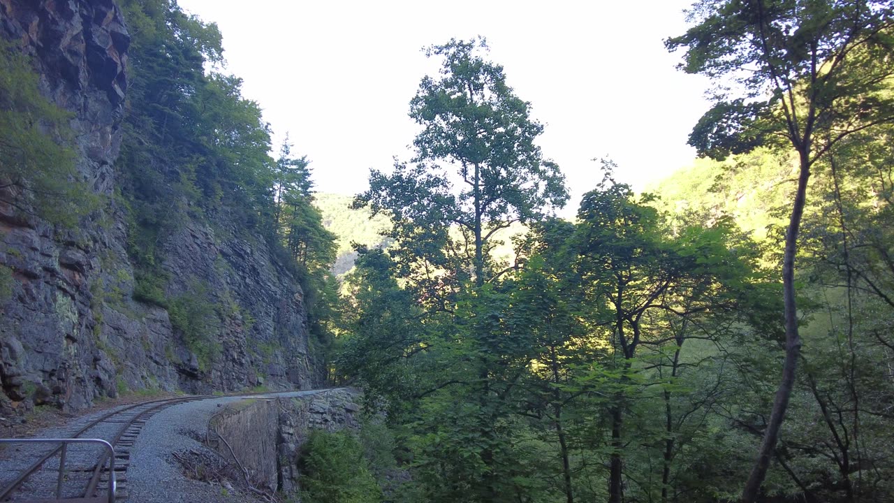 Sunset On The Mountains Of The Doe River Gorge Railroad