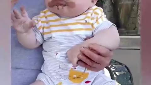 How NY Cute chubby baby Funny video