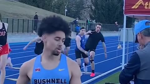 He danced it off 😅 (via @Josh Trzcinski) #track #sprint #griddy