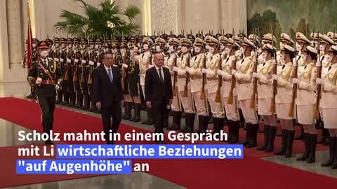 Kanzler Scholz mahnt in China faire Handelsbedingungen an | AFP