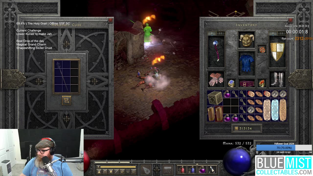 High Rune Farming to make Jah | Livestreaming | Diablo 2 Resurrection | Offline SSF Part 15