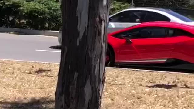 Driver crashes McLaren