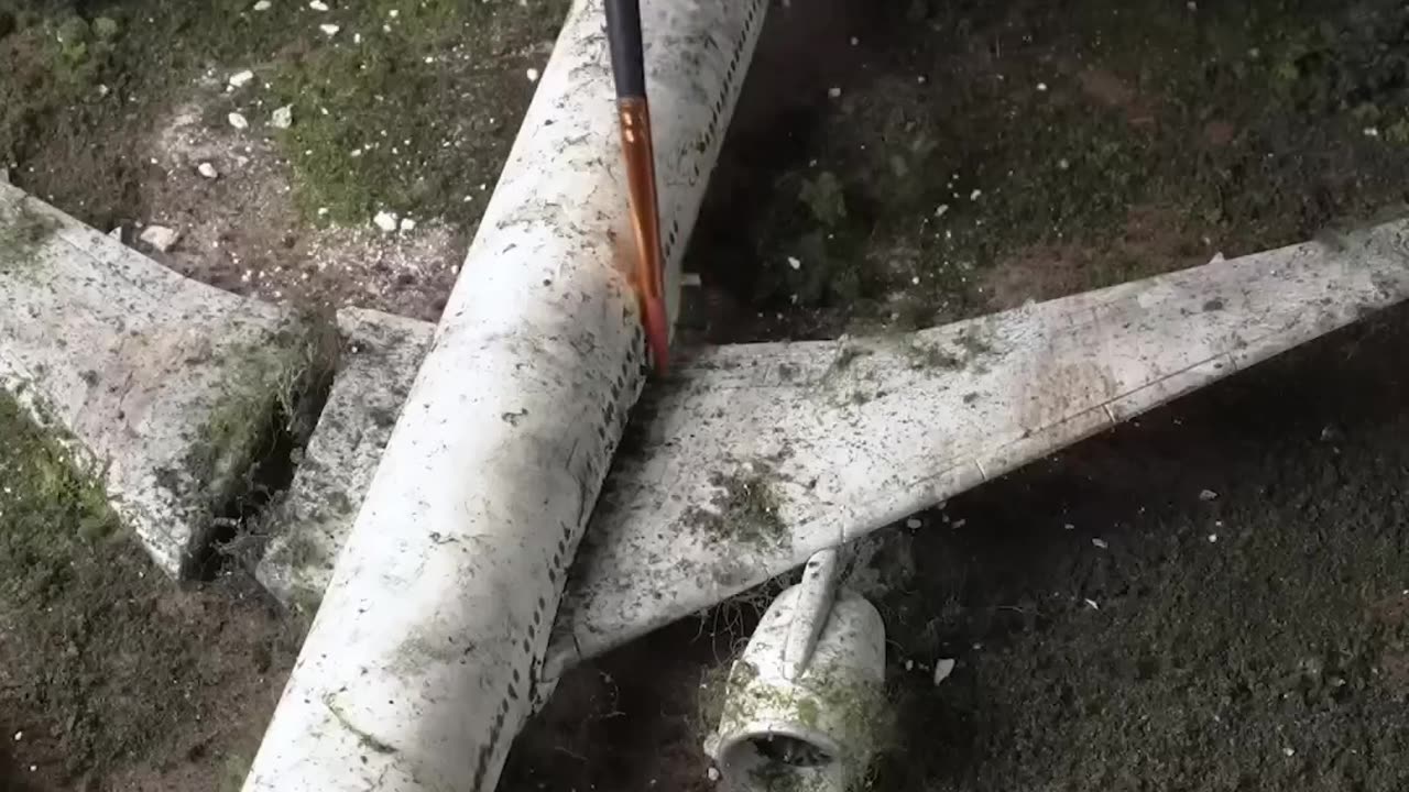 Nature takes over miniature set
