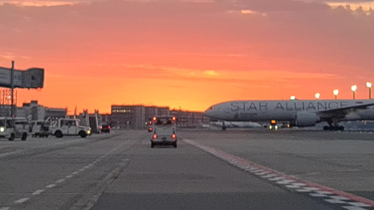 Golden Horizons: Sunrise Spectacle at the Airport