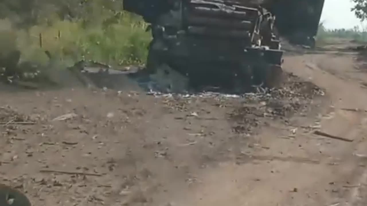 Yet another destroyed American International Maxx Pro armored vehicles