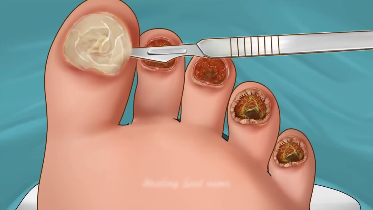 ASMR foot 🦶🦶 cleaning treatment animation video wait for unbelievable result