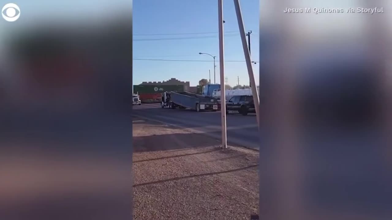 Train Derails in West Texas, Plows Through Semi truck