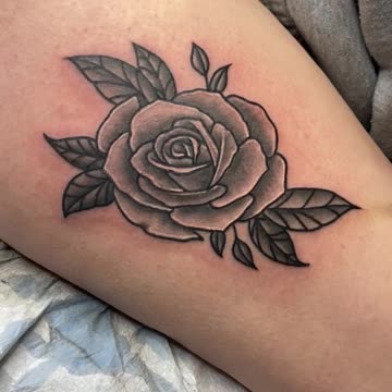 🌹Black & Gray Rose Tattoo🌹