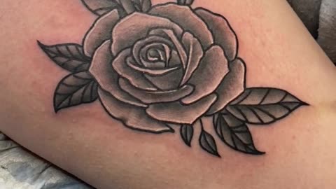 🌹Black & Gray Rose Tattoo🌹