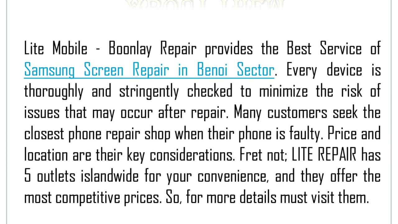 Want to get the Best iPhone Screen Repair in Benoi Sector