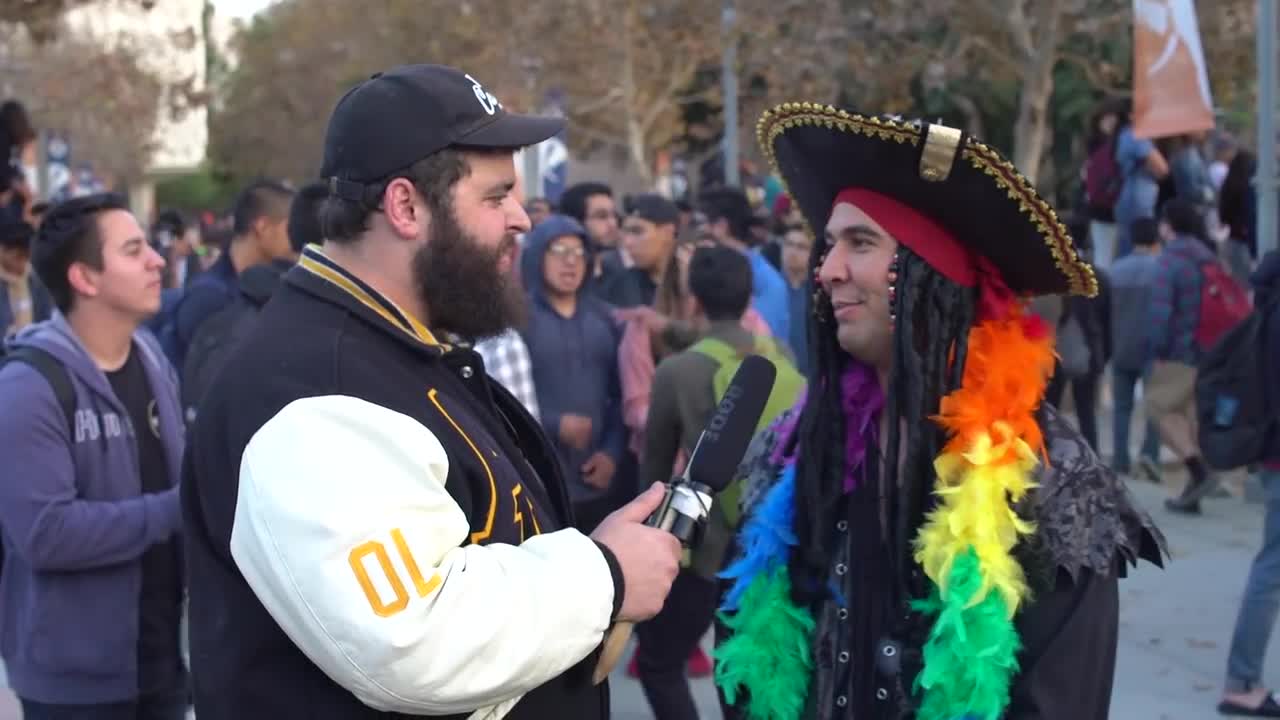 Fleccas Talks Interviews Communists and ANTIFA Protest Milo at CSUF